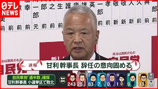 【速報】自民・甘利氏  幹事長