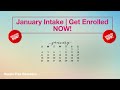 January Intake - Enrol TODAY! | Hassle Free Education