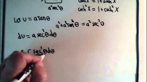 Integration With Hyperbolic Substitution Example 3 Part 1