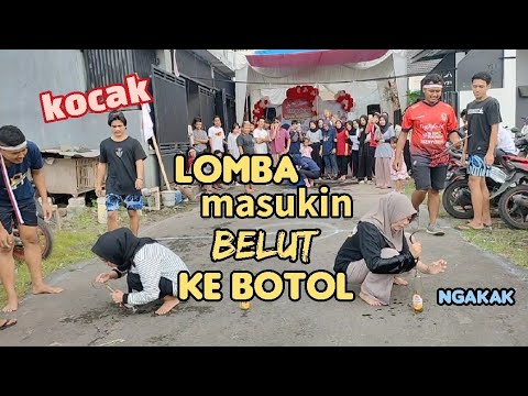 KOCAK ‼️ Lomba Masukin Belut ke Botol bikin Ngakak