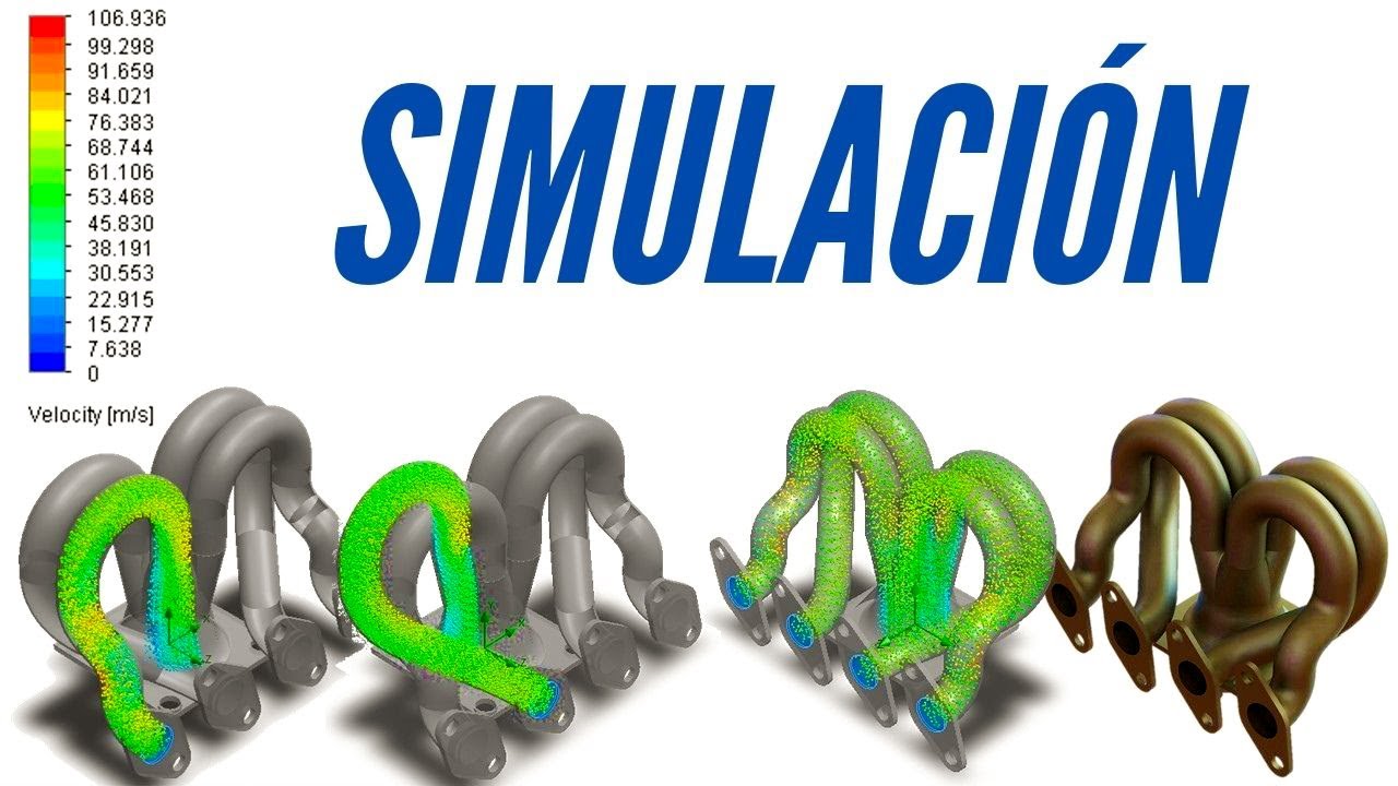 Simulación del múltiple de escape SolidWorks - YouTube