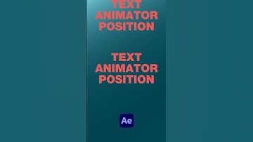 How to use after effects’ text animator to animate text position