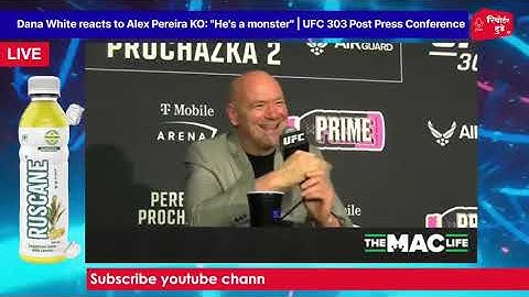 Dana White reacts to Alex Pereira KO: "He's a monster" | UFC 303 Post Press Conference