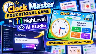 Built an Educational Game in HighLevel CRM Using AI Studio — Clock Master screenshot 1