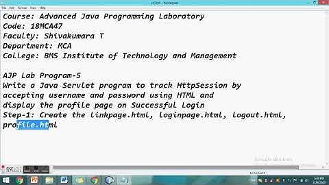 AJP Program 5 Java Servlet Http Session - Part II