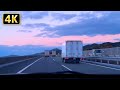 4K 夜から朝へ|高速道路をドライブする映像でリラックスする2時間半