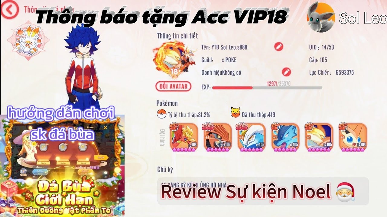 Cập nhật tình hình acc ăn giáng sinh và ev khi đạt 1k sub | Thần thú đại chiến - Học viện mega . 