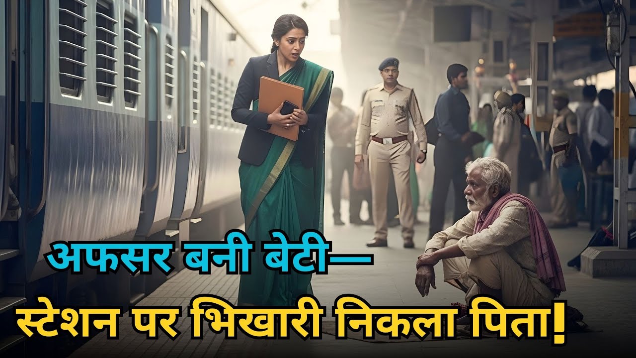 गाँव लौटती ज़िला कलेक्टर बेटी ने स्टेशन पर पिता को भिखारी देखा | Emotional Story