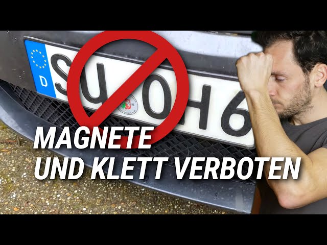 Kennzeichen mit Klett oder Magnete befestigen verboten