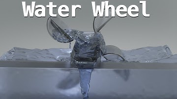 Glass Water Wheel Simulation in Blender Mantaflow - Blender 3.4.1