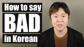 Bad in Korean |  Learn Korean With Beeline