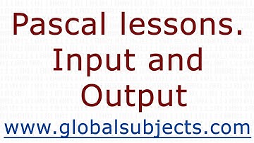 Pascal lessons. Input and Output