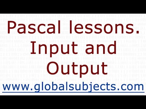 Pascal lessons. Input