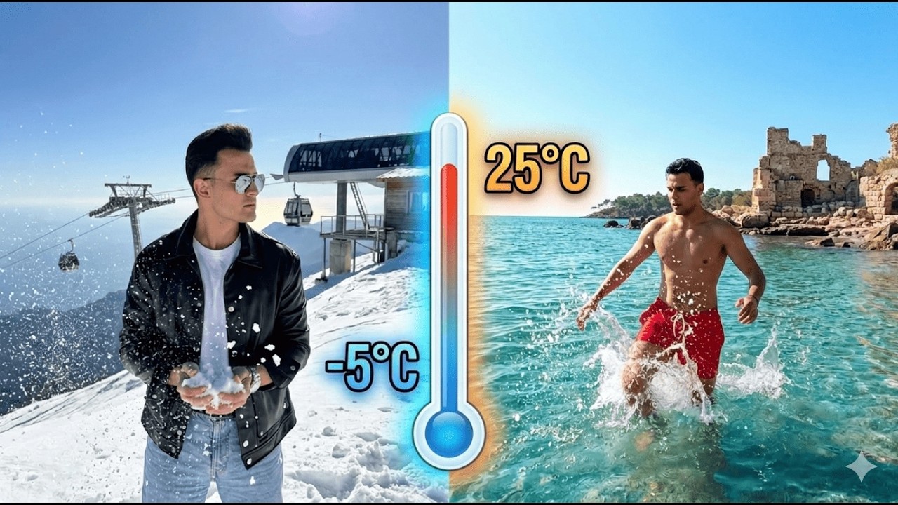 SABAH KAR , ÖĞLEN DENİZ ! 24 SAATTE 2 MEVSİM YAŞADIM .