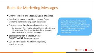 Higher Education Texting: Regulations & Best Practices