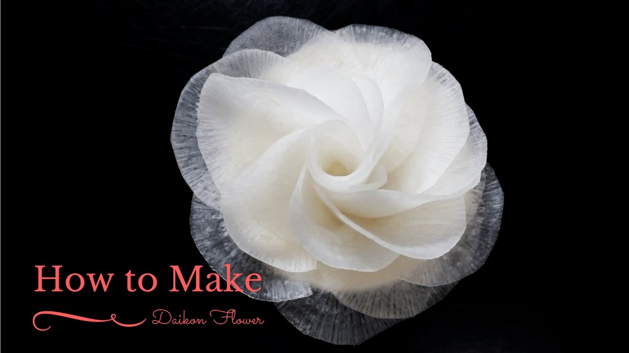 How To Make Daikon Flower Garnish 大根フラワーの作り方 Youtube