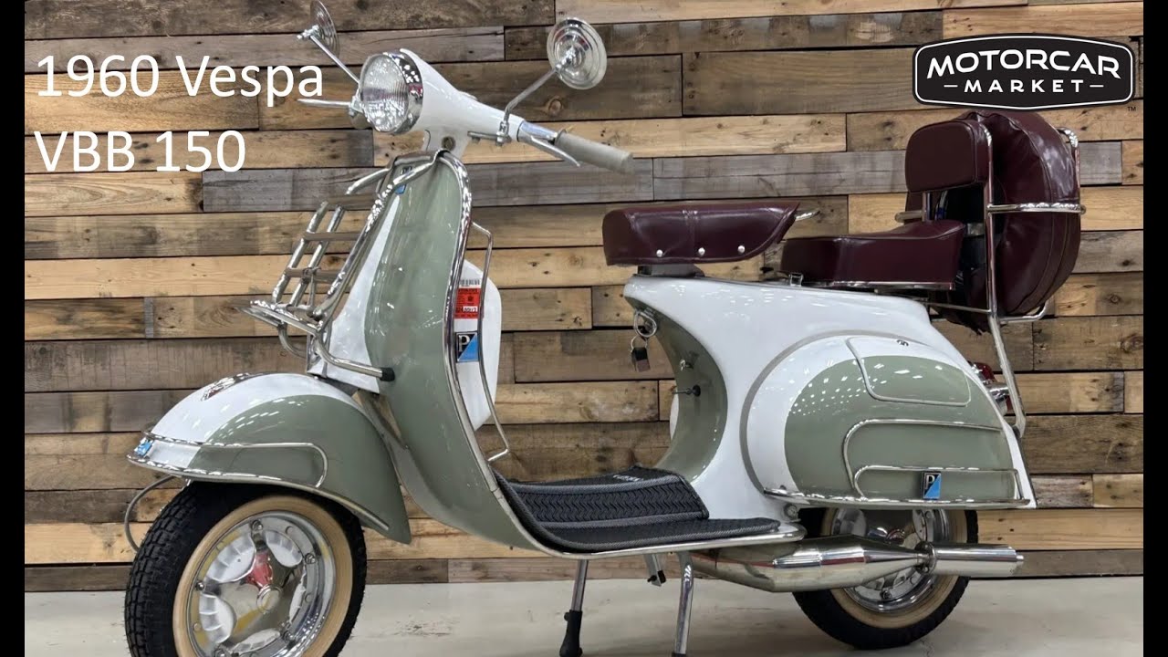 1960 Vespa VBB 150 Walkaround Cold Start and Ride - YouTube