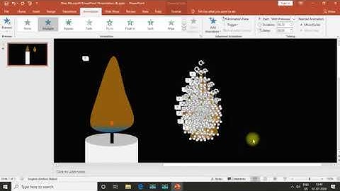 burning candle animation in microsoft power point   How to make burning candel animation