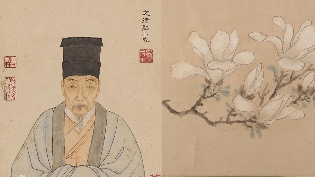 文徵明笔下的玉兰 #绘画 #博物馆 #玉兰花 #名画 #传统文化 #明朝 - YouTube
