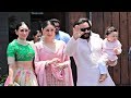 Kareena Kapoor With Taimur Ali Khan, Saif Ali Khan, Karishma Kapoor Arrive At Sonam Kapoor Wedding