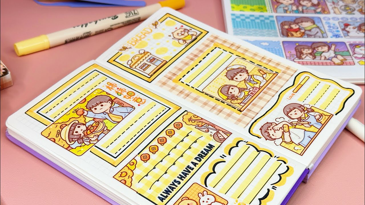 stickers journaling 💕cute kawaii sticker🌈 Immersive ASMR bullet journal