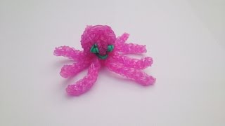 Объемный осьминог, на обычном станке, Радужки Rainbow Loom