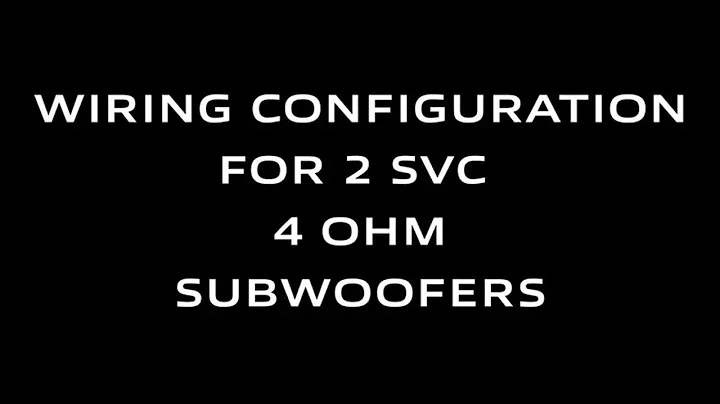 How to Wire 2 SINGLE Voice Coil 4 Ohm Subwoofers Down to 2 Ohm (Parallel Wiring)