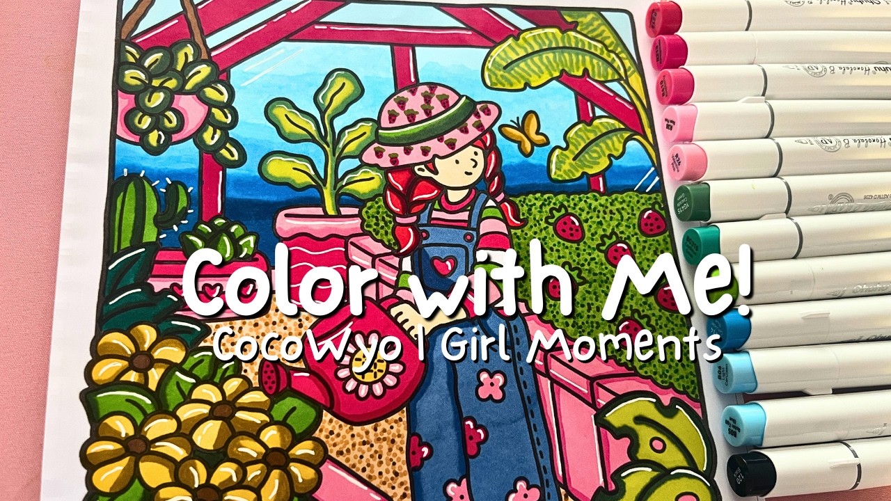 Strawberry Shortcake Coloring Tutorial 🍰 | Ohuhu Alcohol Marker Blending (1.5 Hours ASMR)