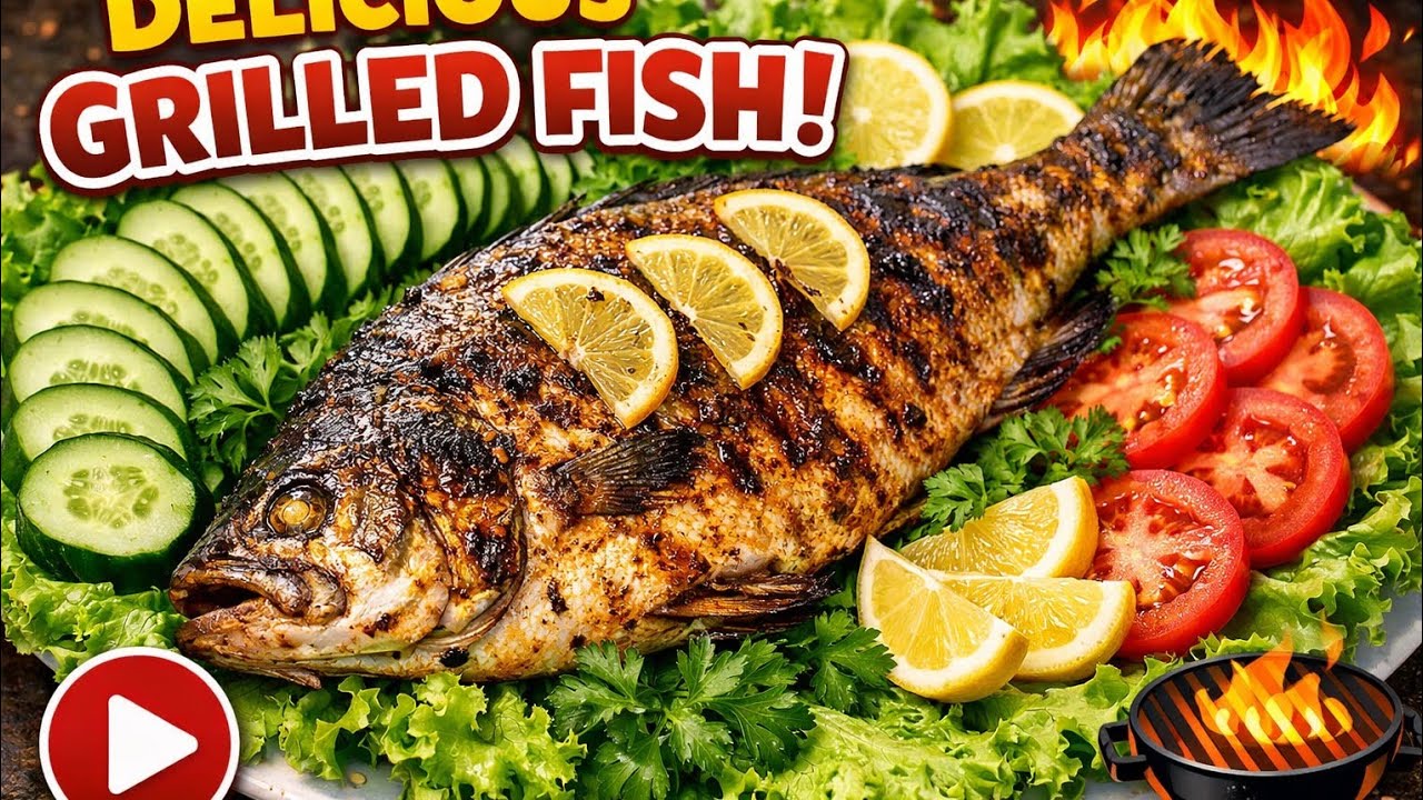 Grill Fish l BBQ FIsh Recipe Restaurant Style l Fish Washing With No ...