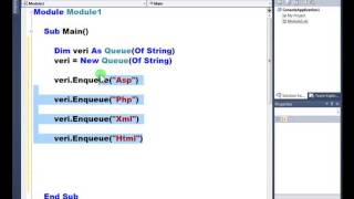Visual Basic .NET - Ders 368 : Generic Koleksiyonlar Queue Sınıfı Eleman Silme-1