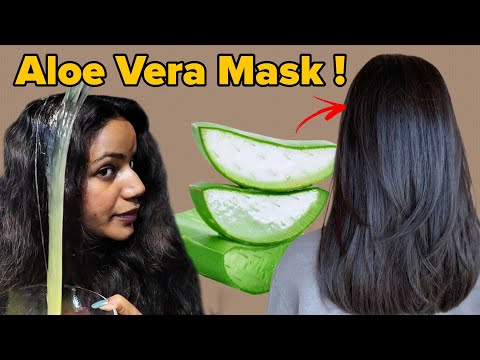 DIY Aloe Vera Hairmask for Silky Smooth Hair | Real Before & After Results 🌿😱