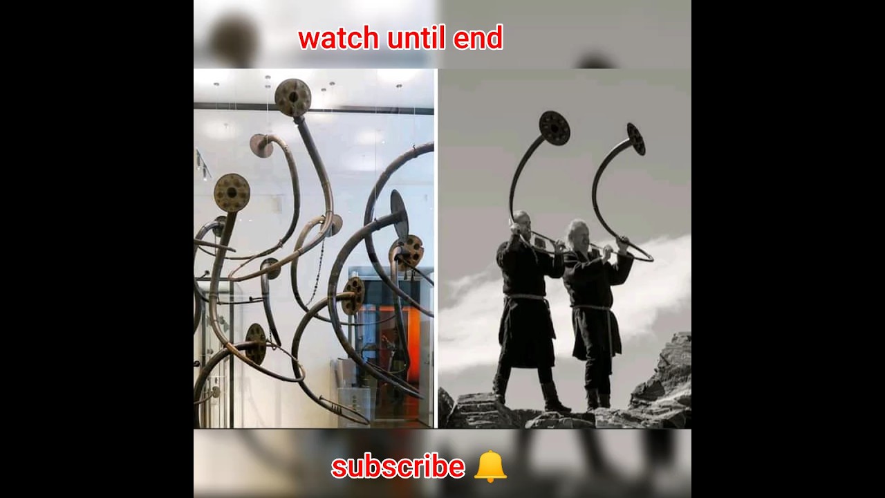 Bronze Age lurs from Denmark. These horns are wind instruments cast in bronze 3,000... 