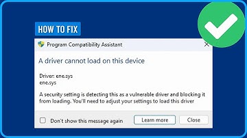 How To Fix A Driver Cannot Load On This Device ene.sys Driver (2025)