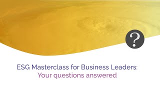 ESG Masterclass: Is there a legal requirement to do a materiality assessment