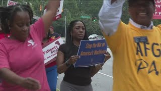 Federal workers hold protest against VA staffing cuts in Atlanta