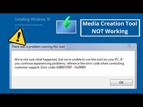 We're not sure what happened, but we're unable to run this tool on your PC | 0x80072F8F - 0x20000