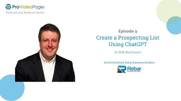 Webinar - Ep. 9 - Leverage AI to Build B2B Prospecting Lists with Rebar Marketing
