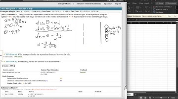 PHYS112 Video 4.11: Solving a double-slit interference problem