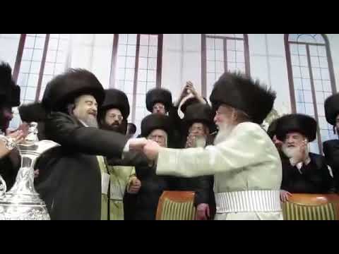 Rav Yaakov Meir Schechter Graces The Tish Of The Pinsk Karlin Rebbe With His Presence 