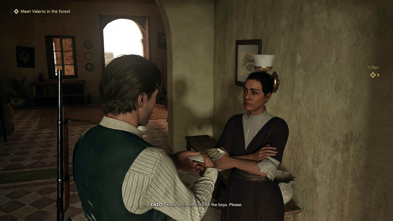 Mafia: The Old Country (PS5) - Enzo Gives Valentina Money For Her Children (Sicilian Dub)