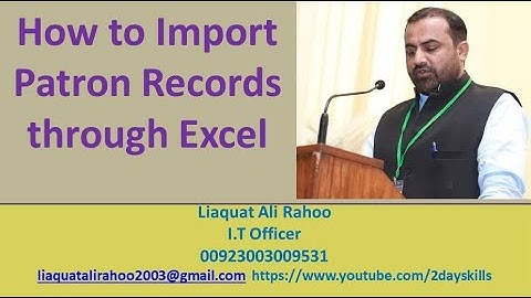 How to Import Patron Records through Excel in Koha|Bulk Patrons