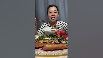 cá thác lác nguyên con và cá pa sa chiên giòn #mukbang #shorts #bách hợp vlong