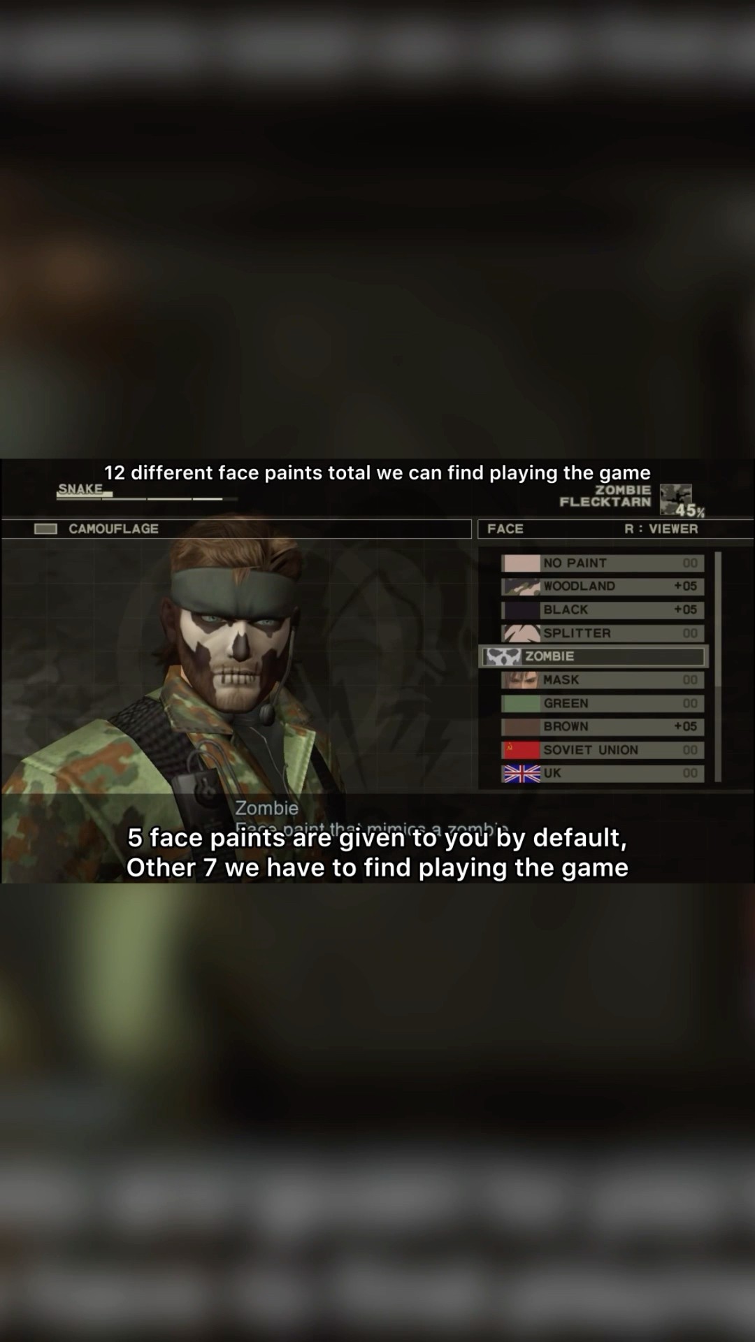 Where to find face paints (short version) | Metal Gear Solid 3