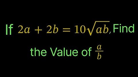 German math olympiad question||Solve this quadratic equation||find the value of a/b||can you solve?