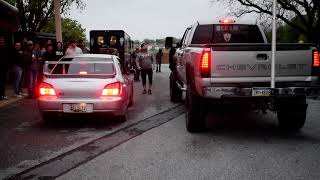 Street Distortionz Opener 4 27 24 Exhaust Contest   Round 14 WRX vs Silverado