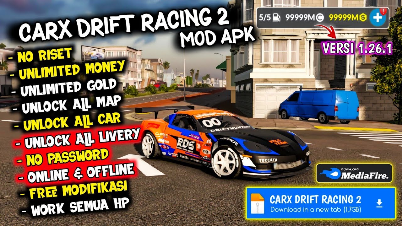 CarX Drift Racing 2 Mod Menu V1.25.1 Update Terbaru Unlimited