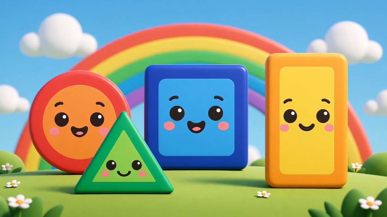 Learn Shapes for Kids | Shapes Learning 3D Animated Cartoon | Nursery ...