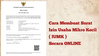 Cara membuat surat izin usaha mikro kecil / IUMK, NIB Secara Online.