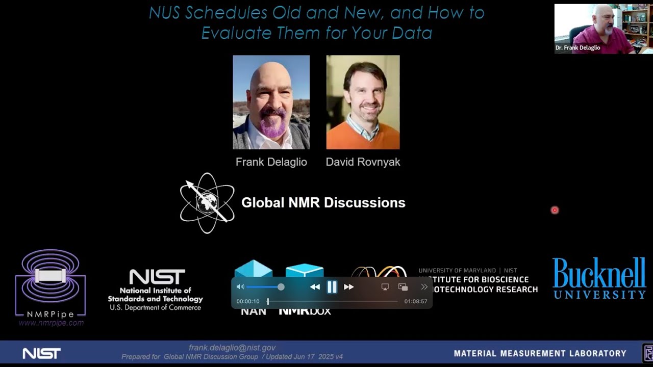 NUS Schedules Old and New | Dr Frank Delaglio & Prof.David Rovnyak | Session 104