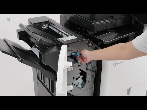 CS963/CX833/CX961/CX962/CX963—Paper jam in the staple, hole-punch